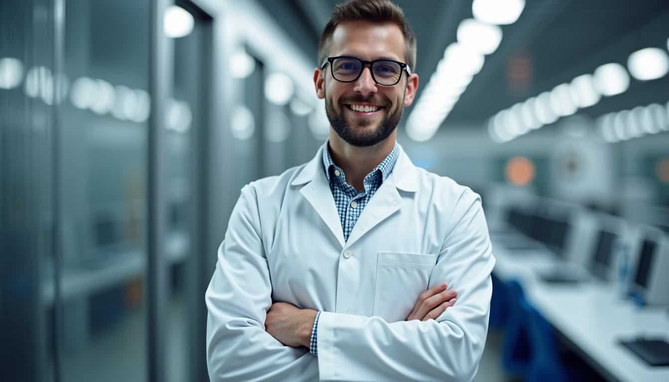 Technicien en train d