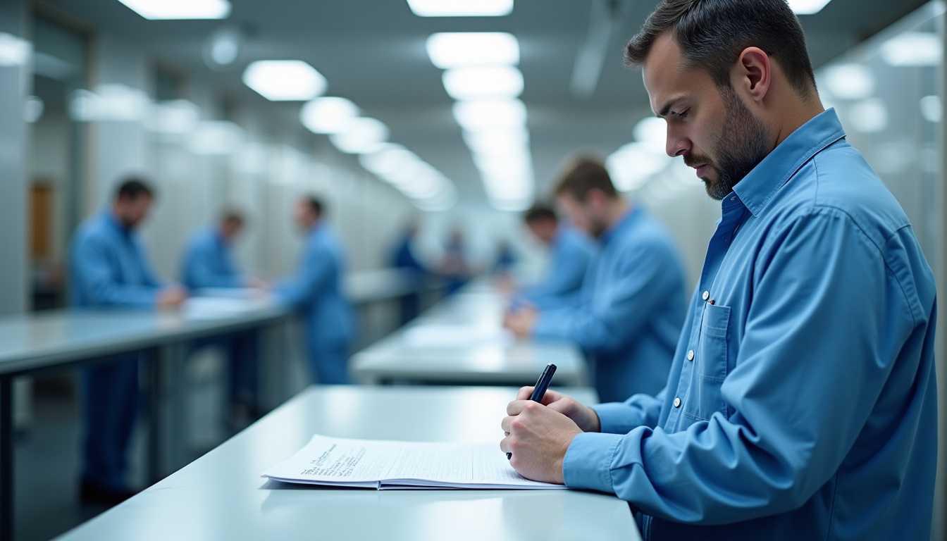 Technicien en train d