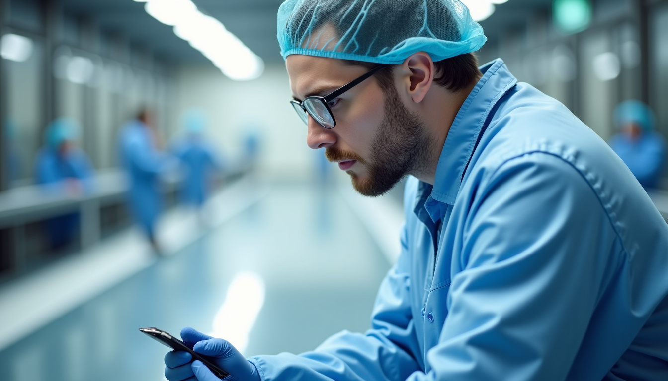 Technicien en train d