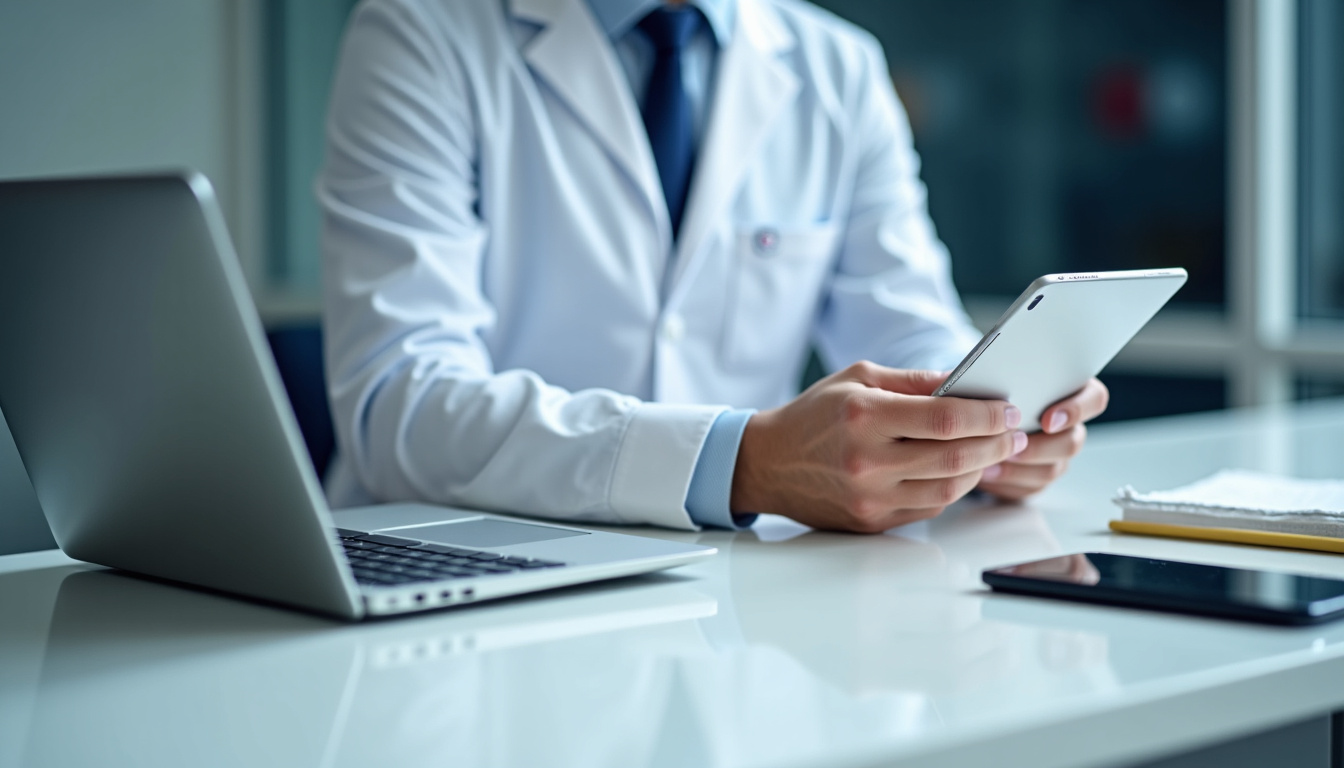 Technicien en train d