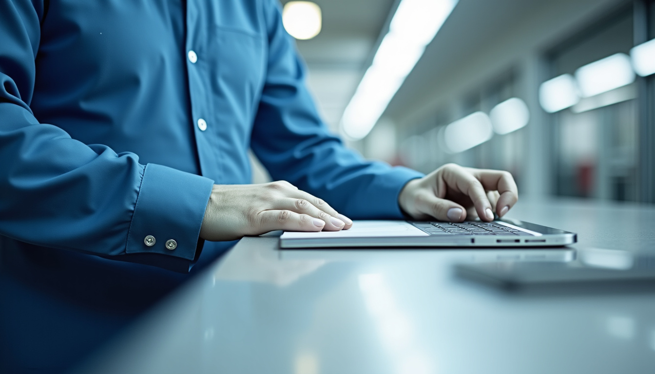 Technicien en train d