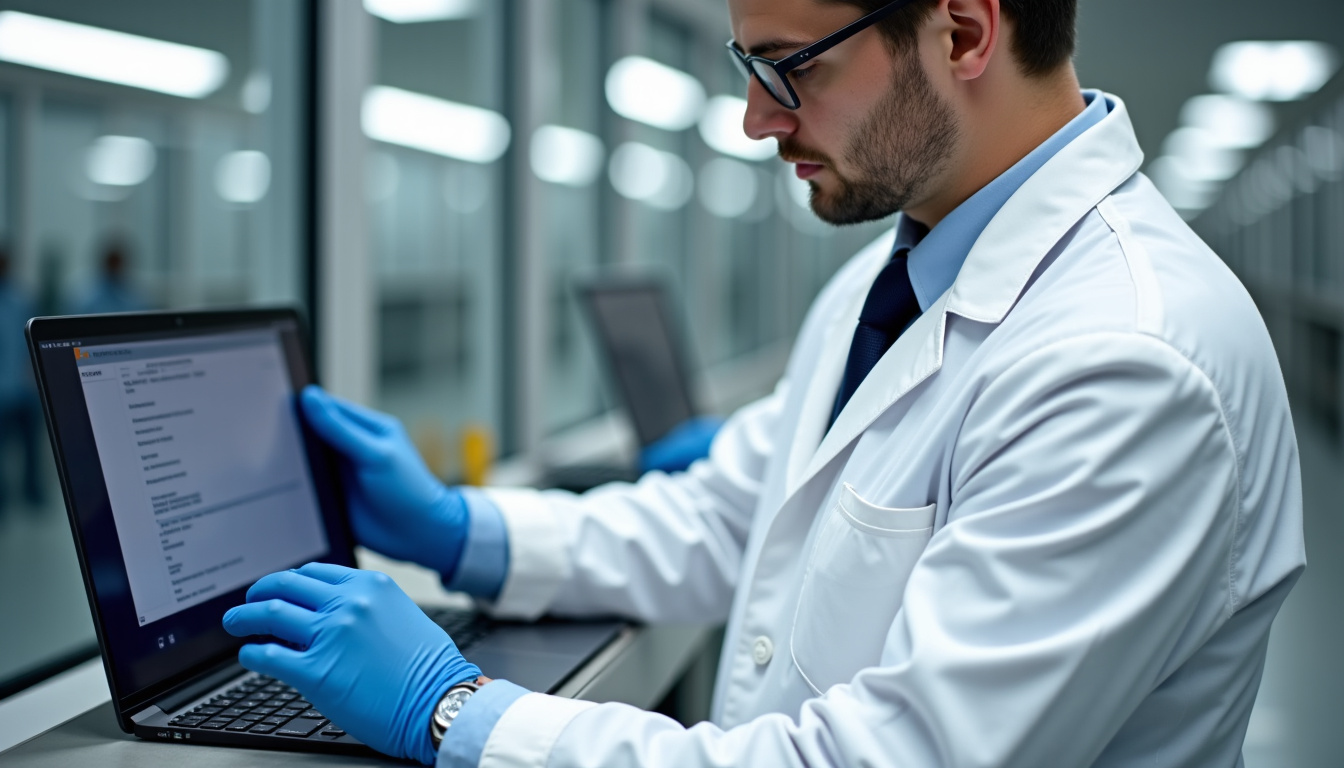 Technicien en train d