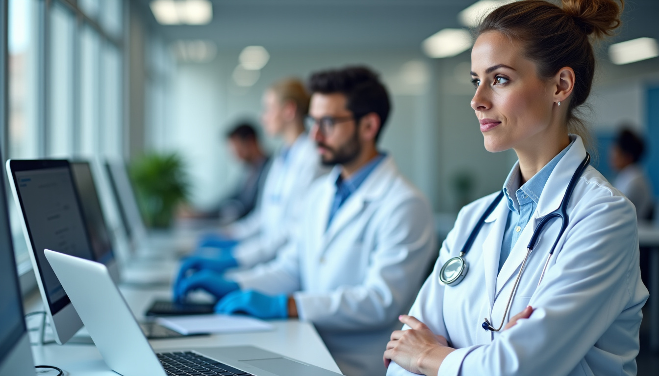 Technicien en train d