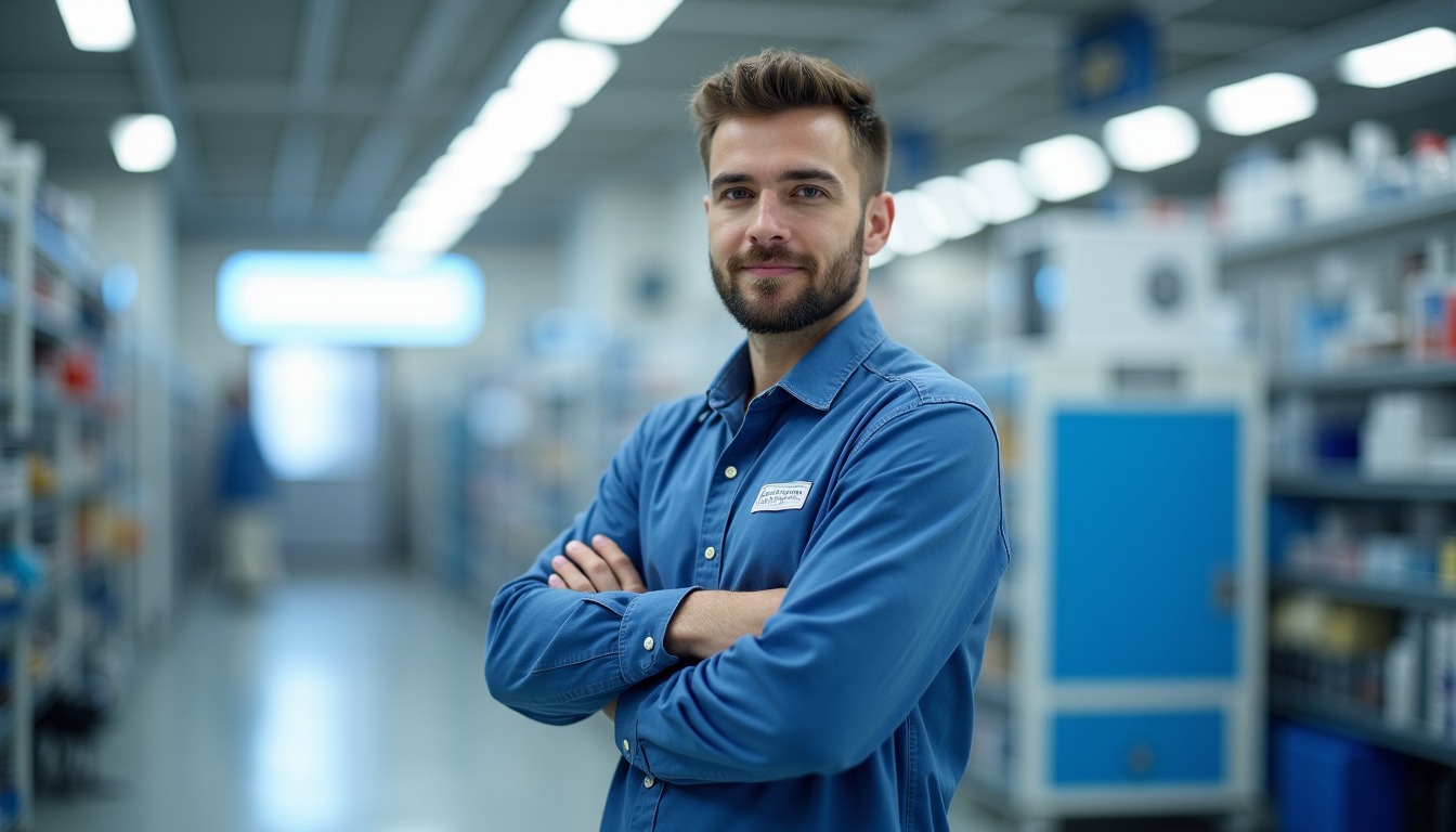 Technicien en train d