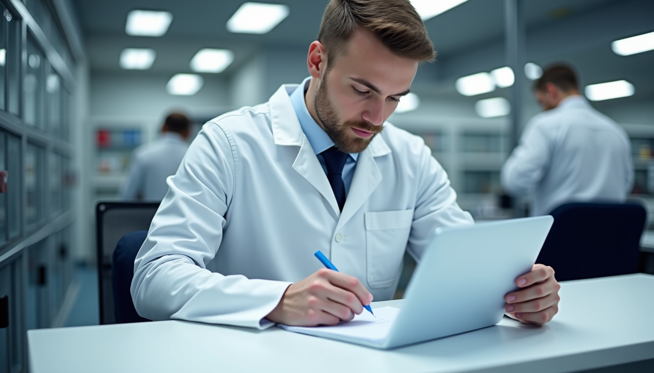 Technicien en train d