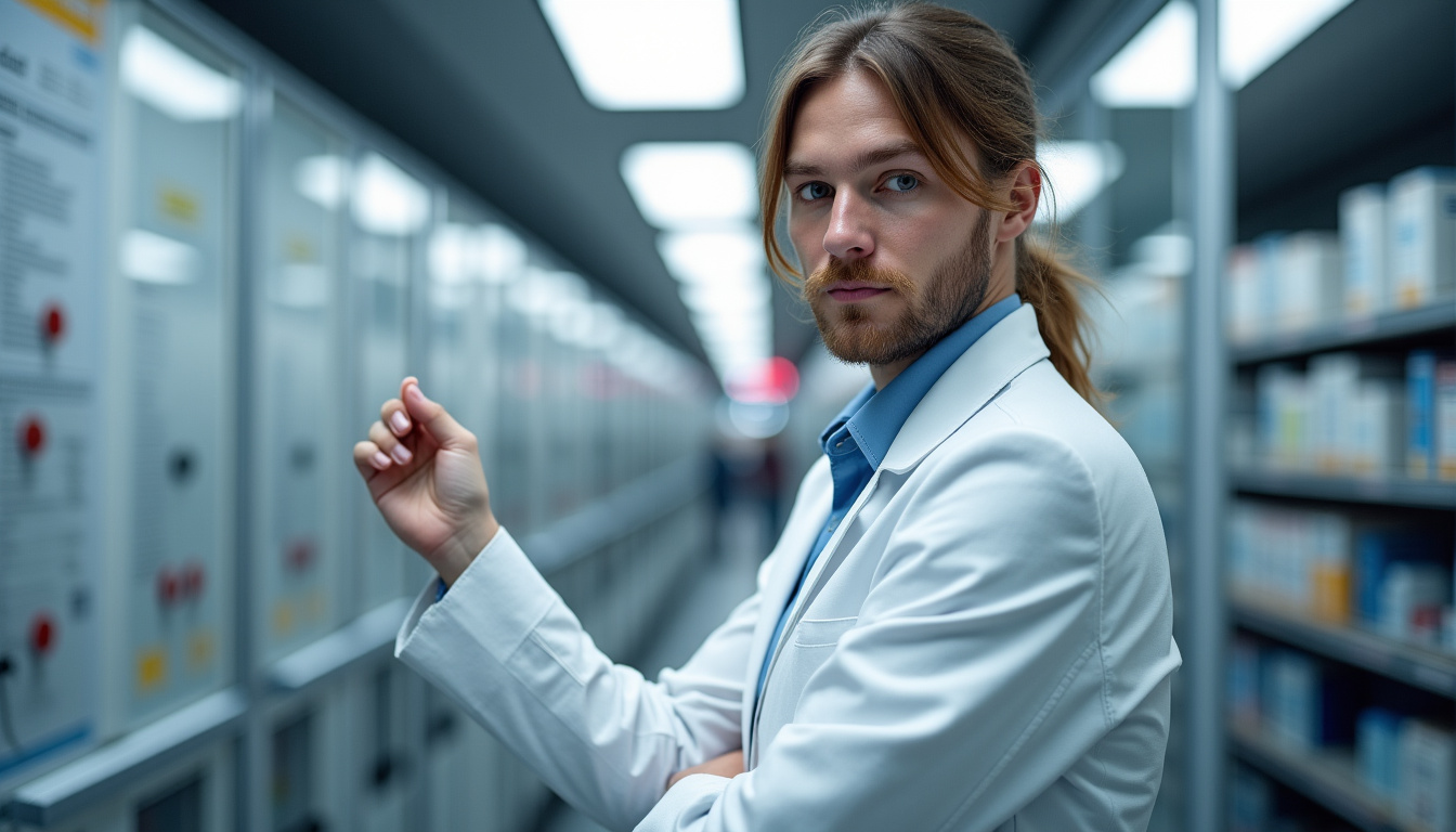 Technicien en train d