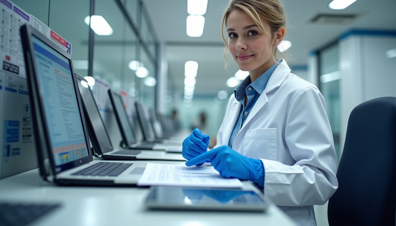 Technicien en train d