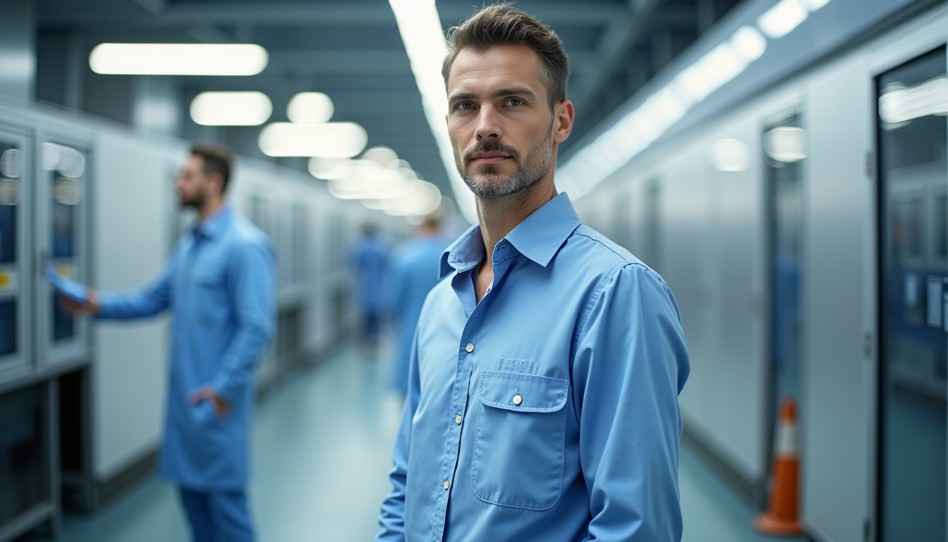 Technicien en train d