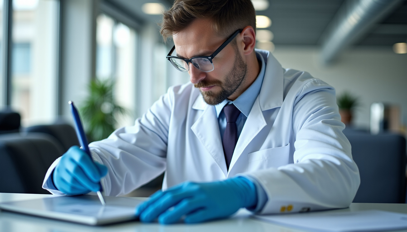 Technicien en train d