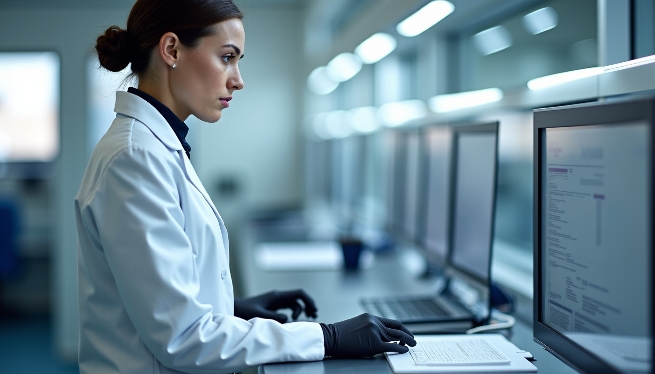 Technicien en train d