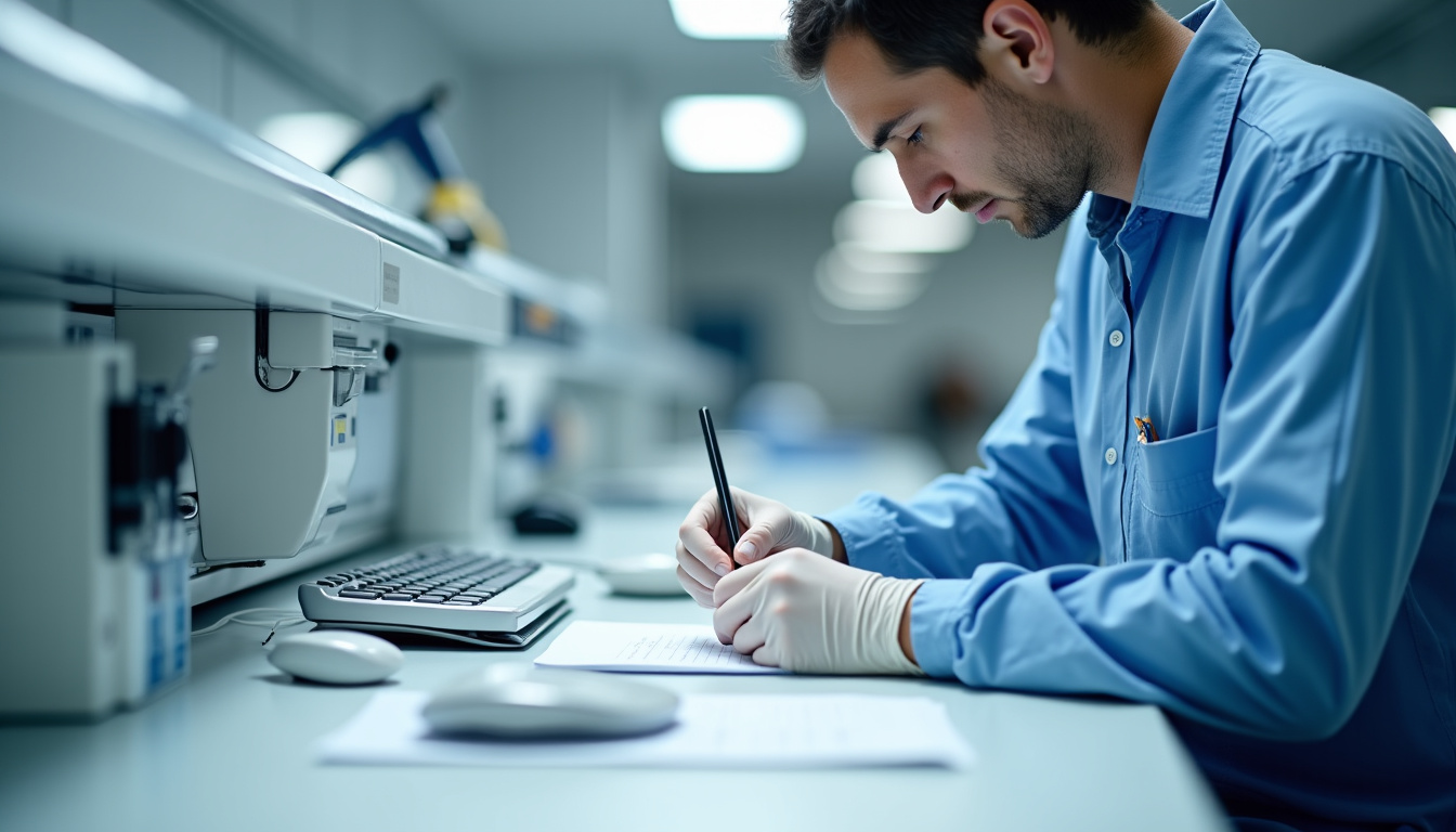 Technicien en train d