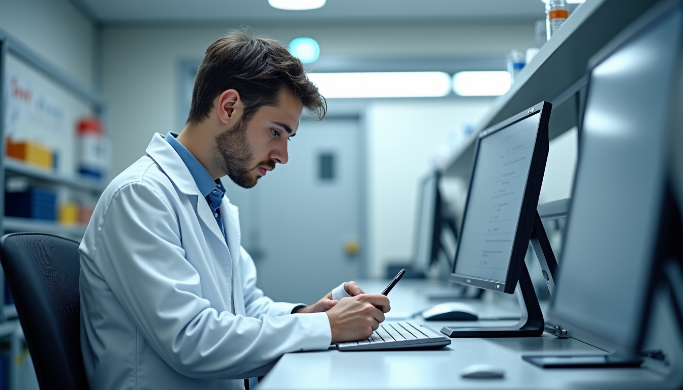 Technicien en train d