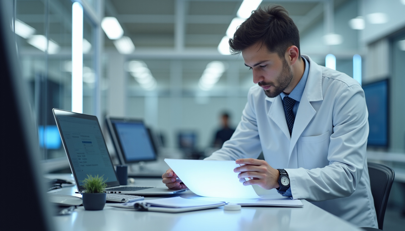 Technicien en train d