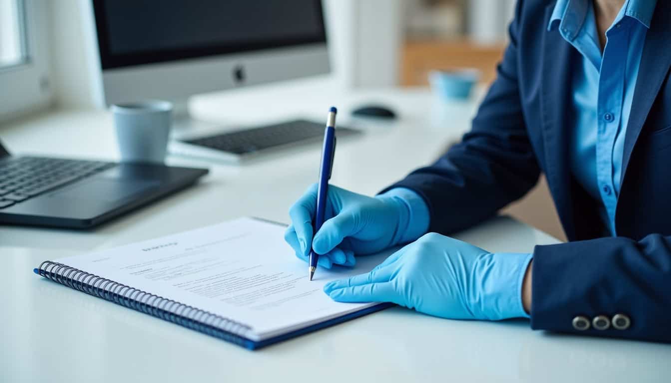 Technicien en train d