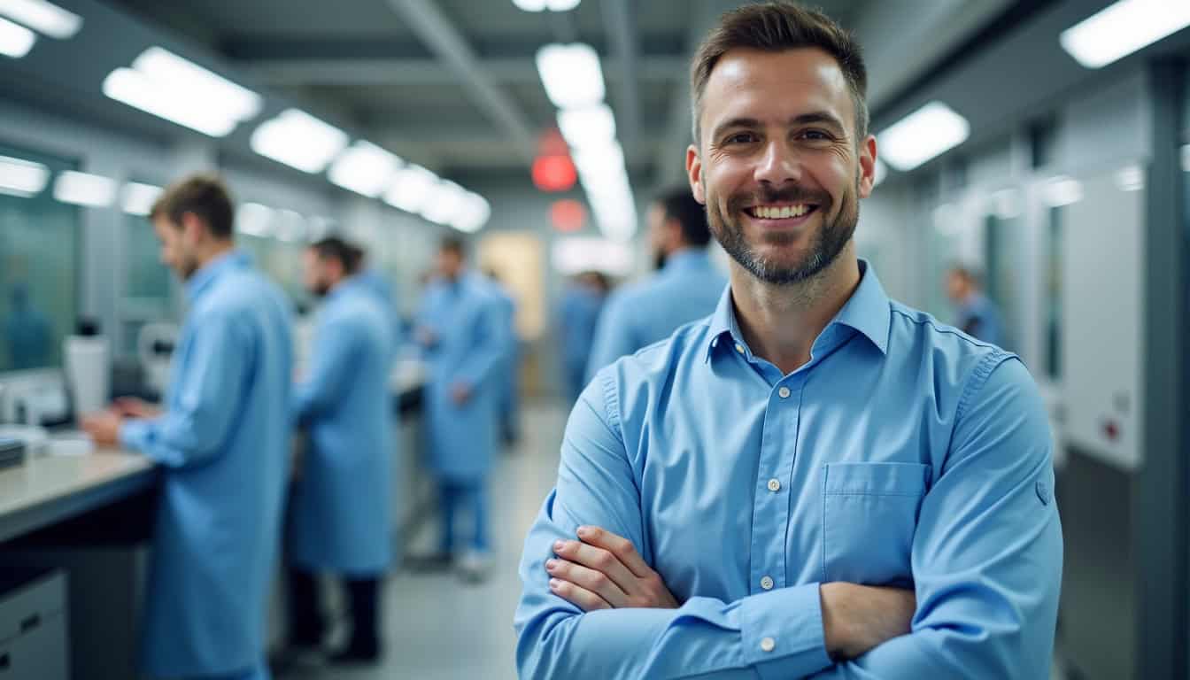 Technicien en train d