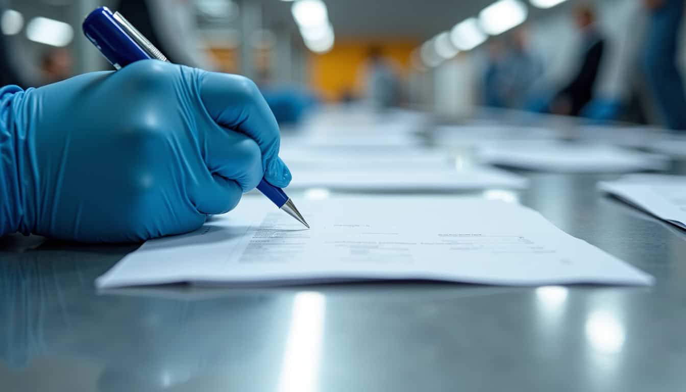 Technicien en train d