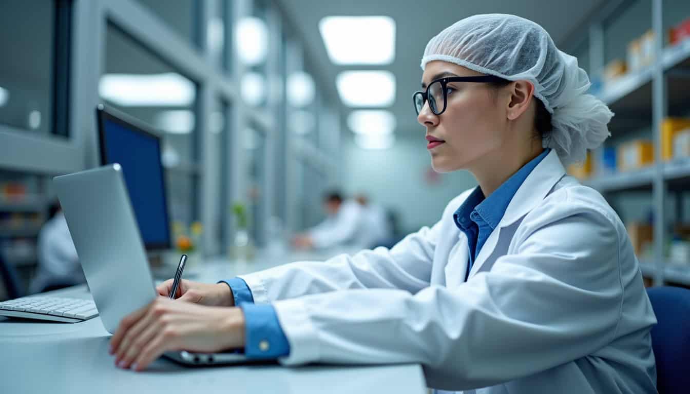 Technicien en train d