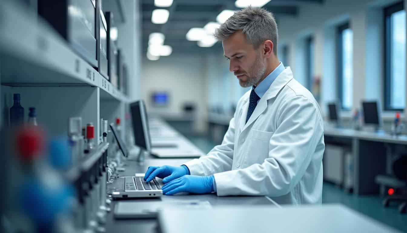 Technicien en train d