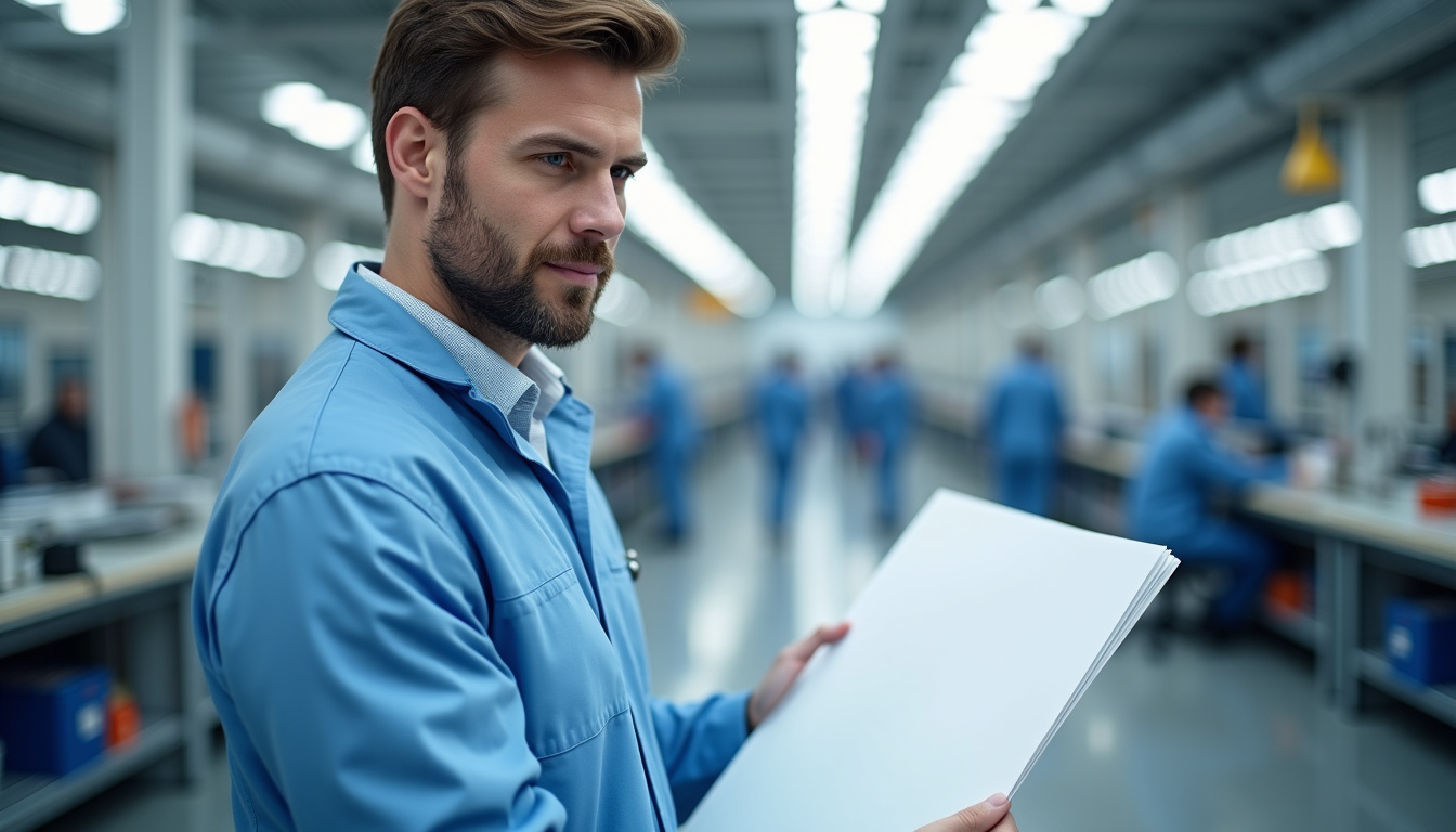 Technicien en train d