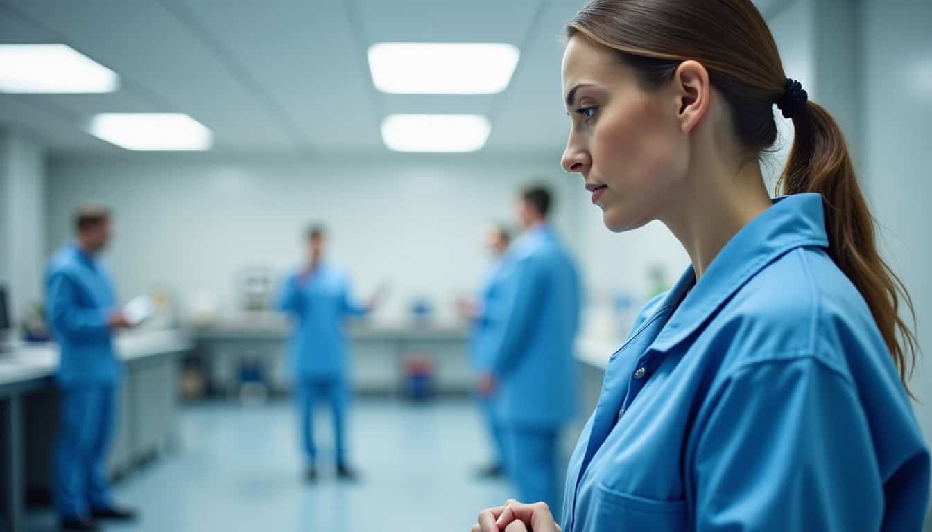 Technicien en train d