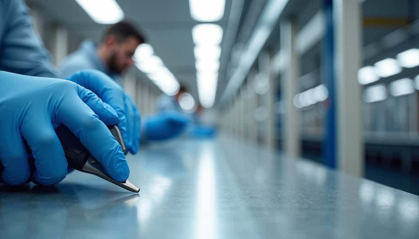 Technicien en train d