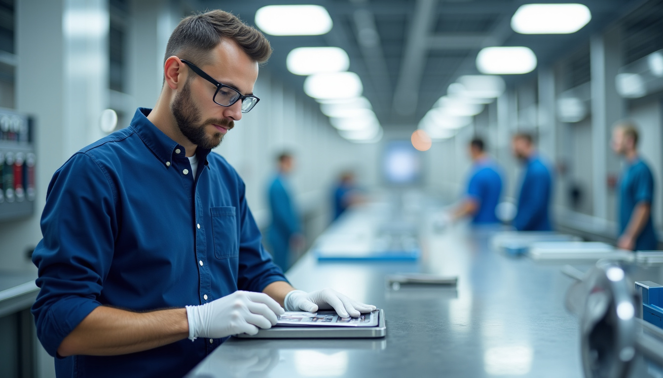 Technicien en train d