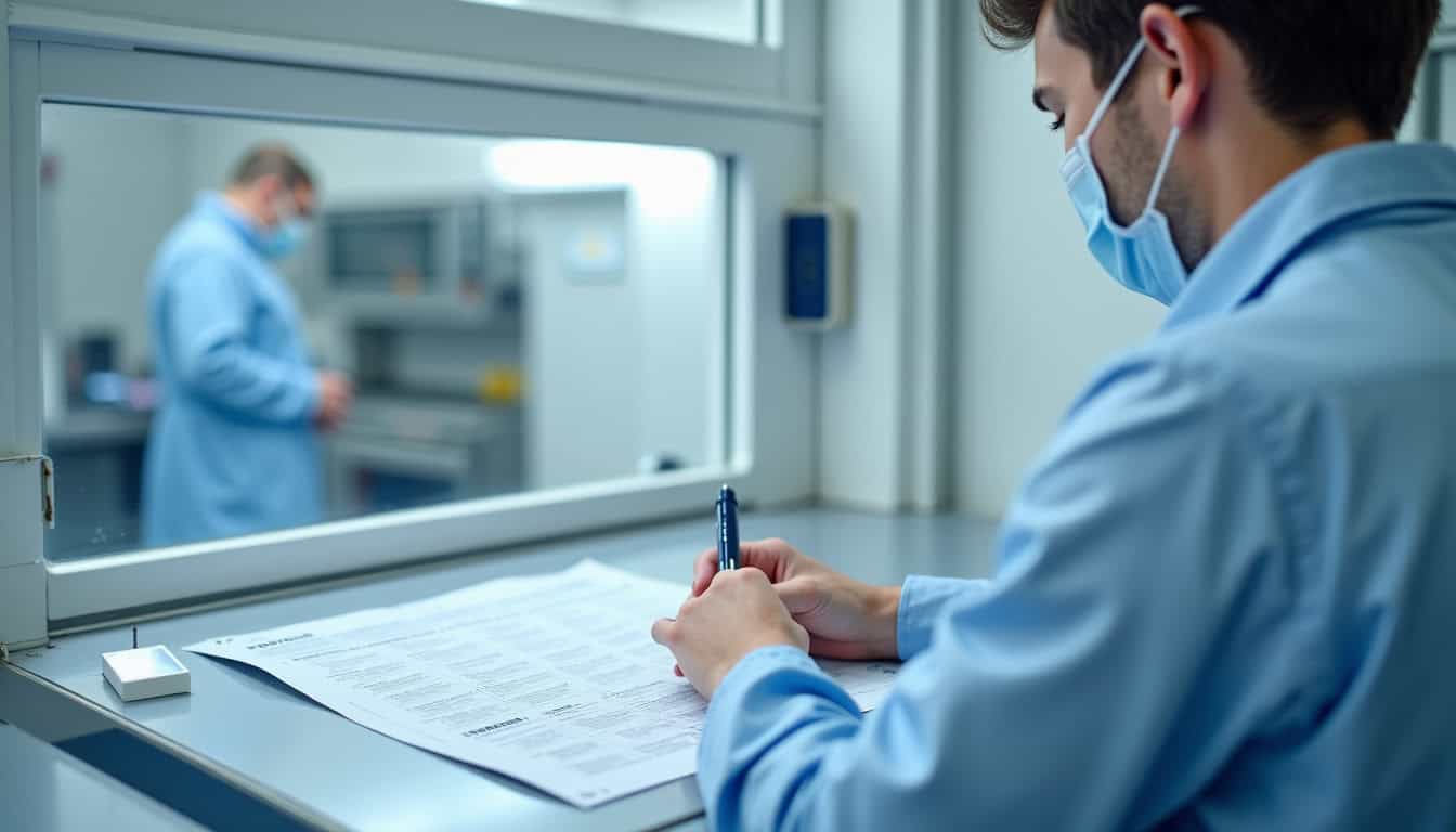 Technicien en train d