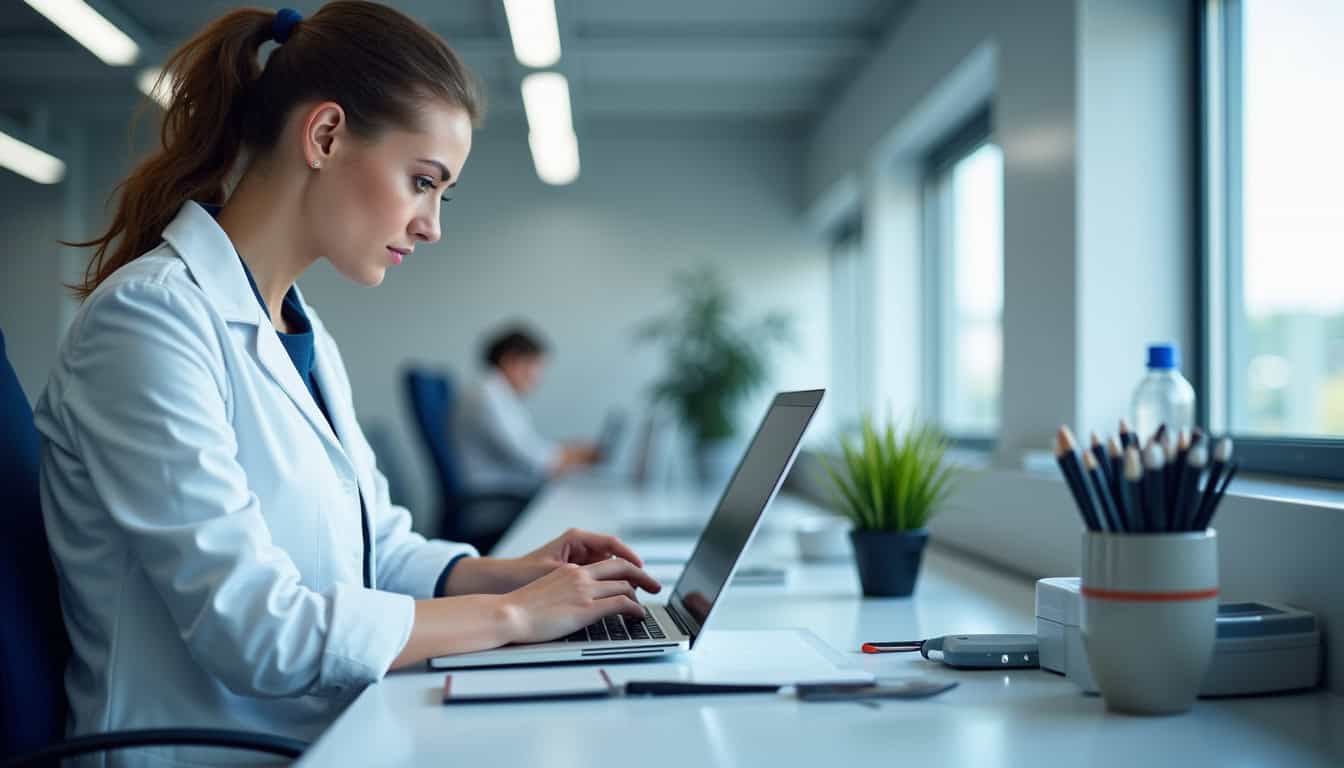 Technicien en train d