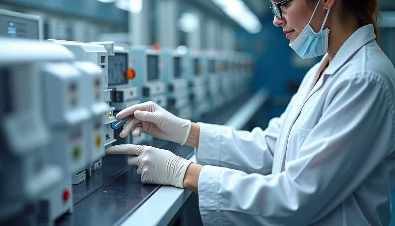 Technicien en train d