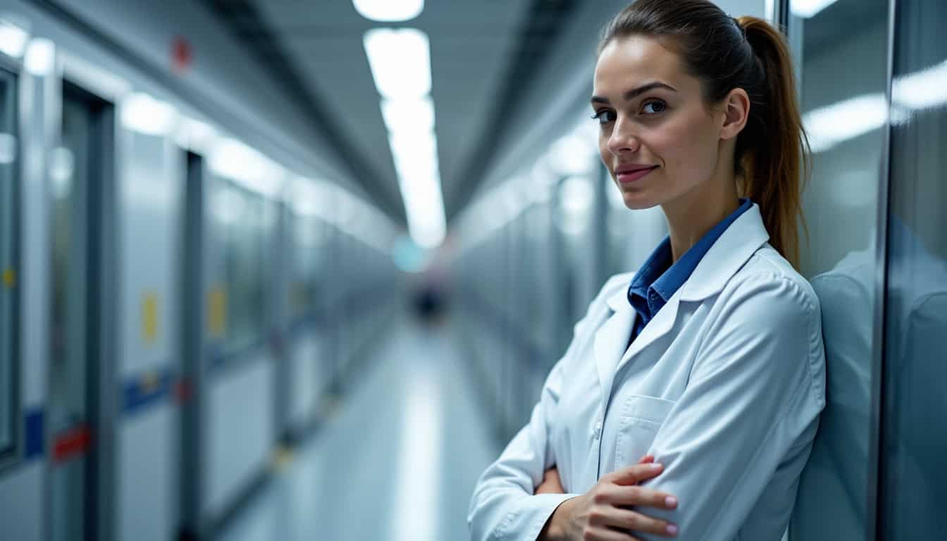 Technicien en train d