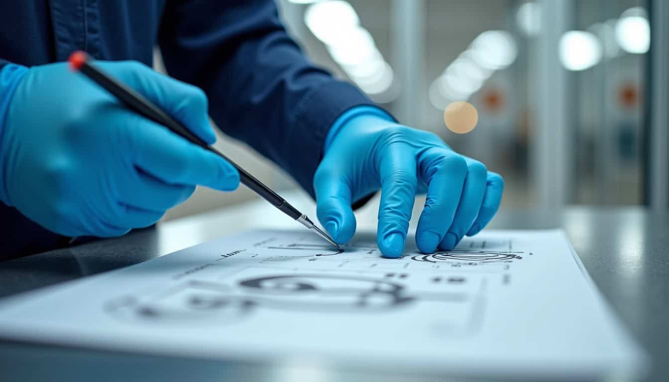 Technicien en train d