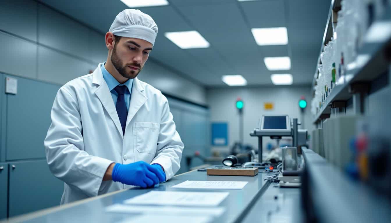 Technicien en train d