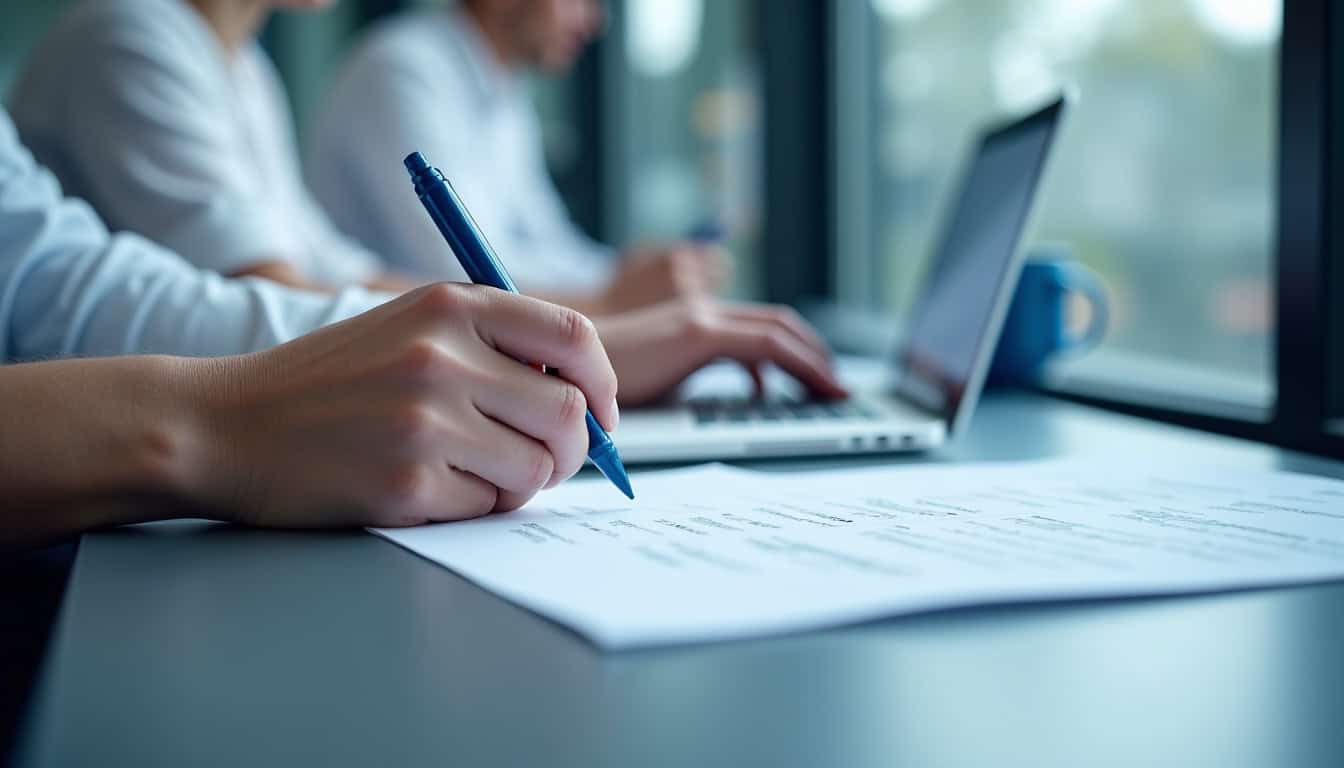 Technicien en train d