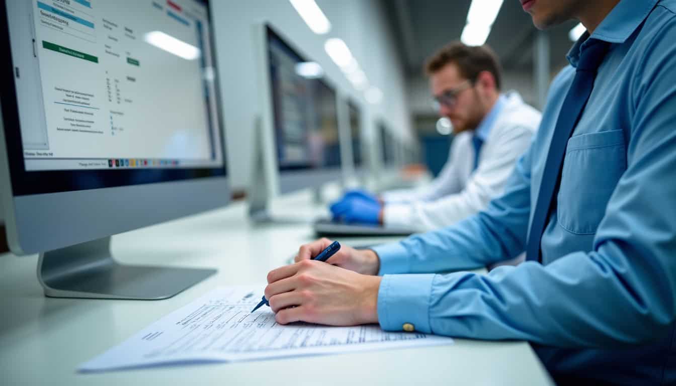 Technicien en train d