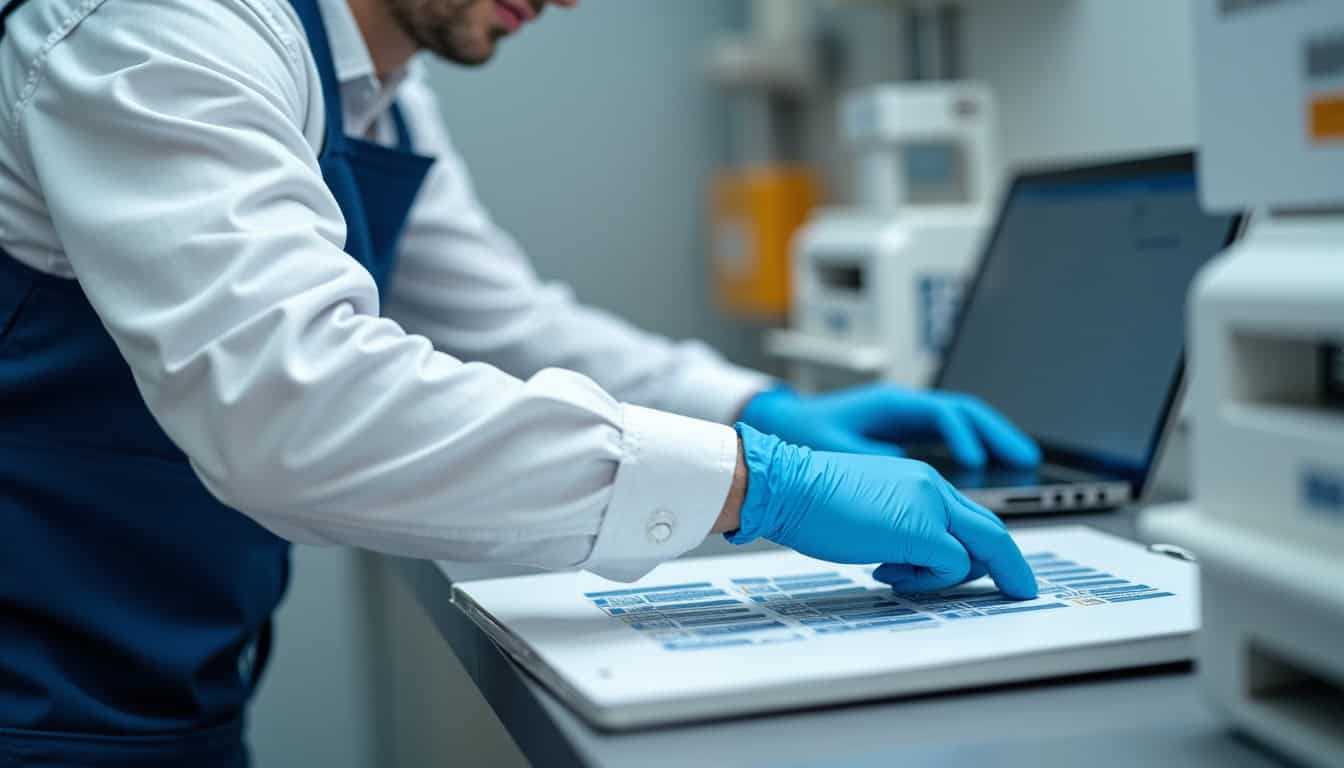 Technicien en train d