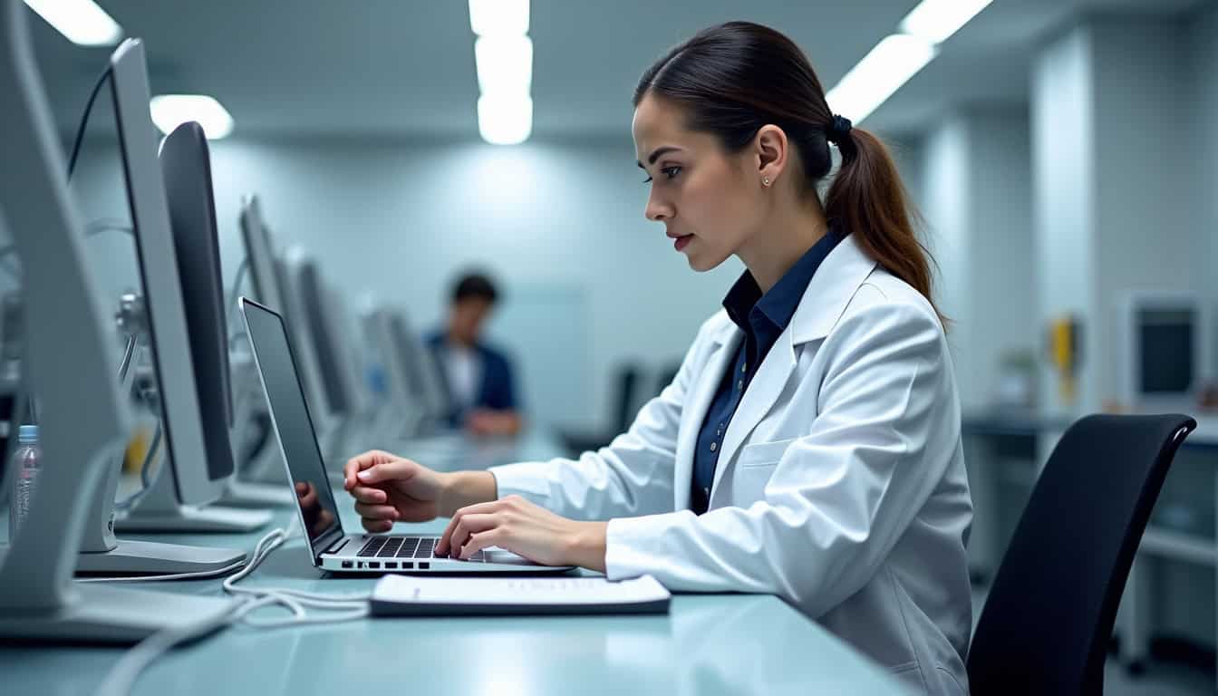 Technicien en train d