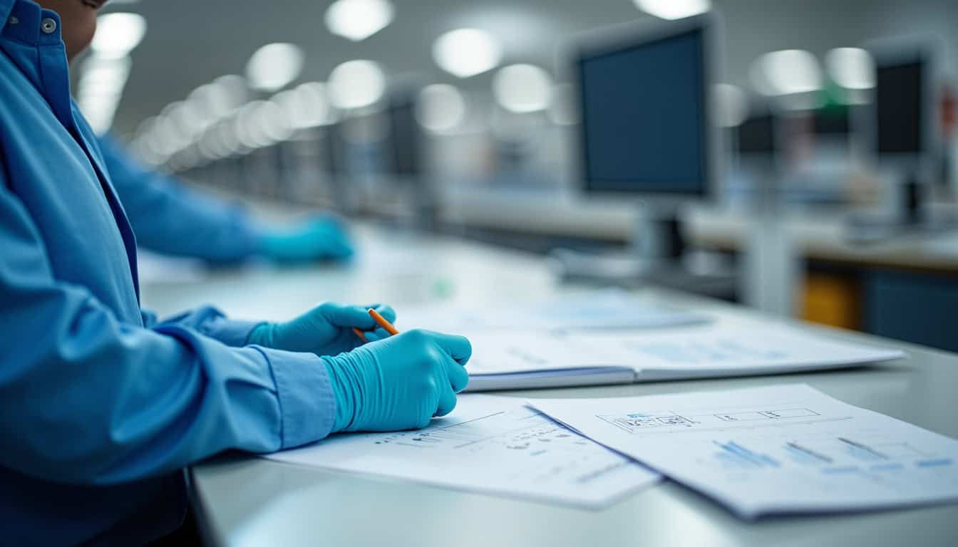 Technicien en train d