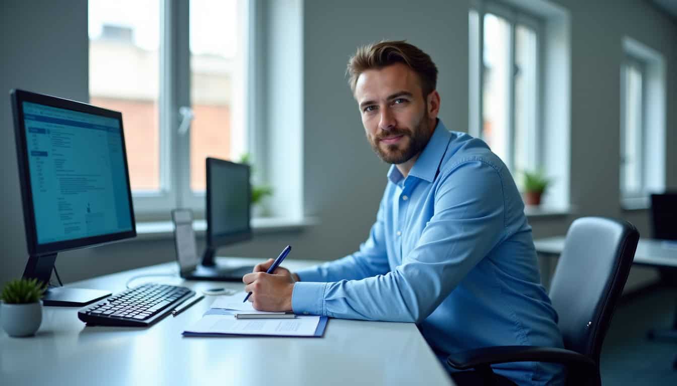 Technicien en train d