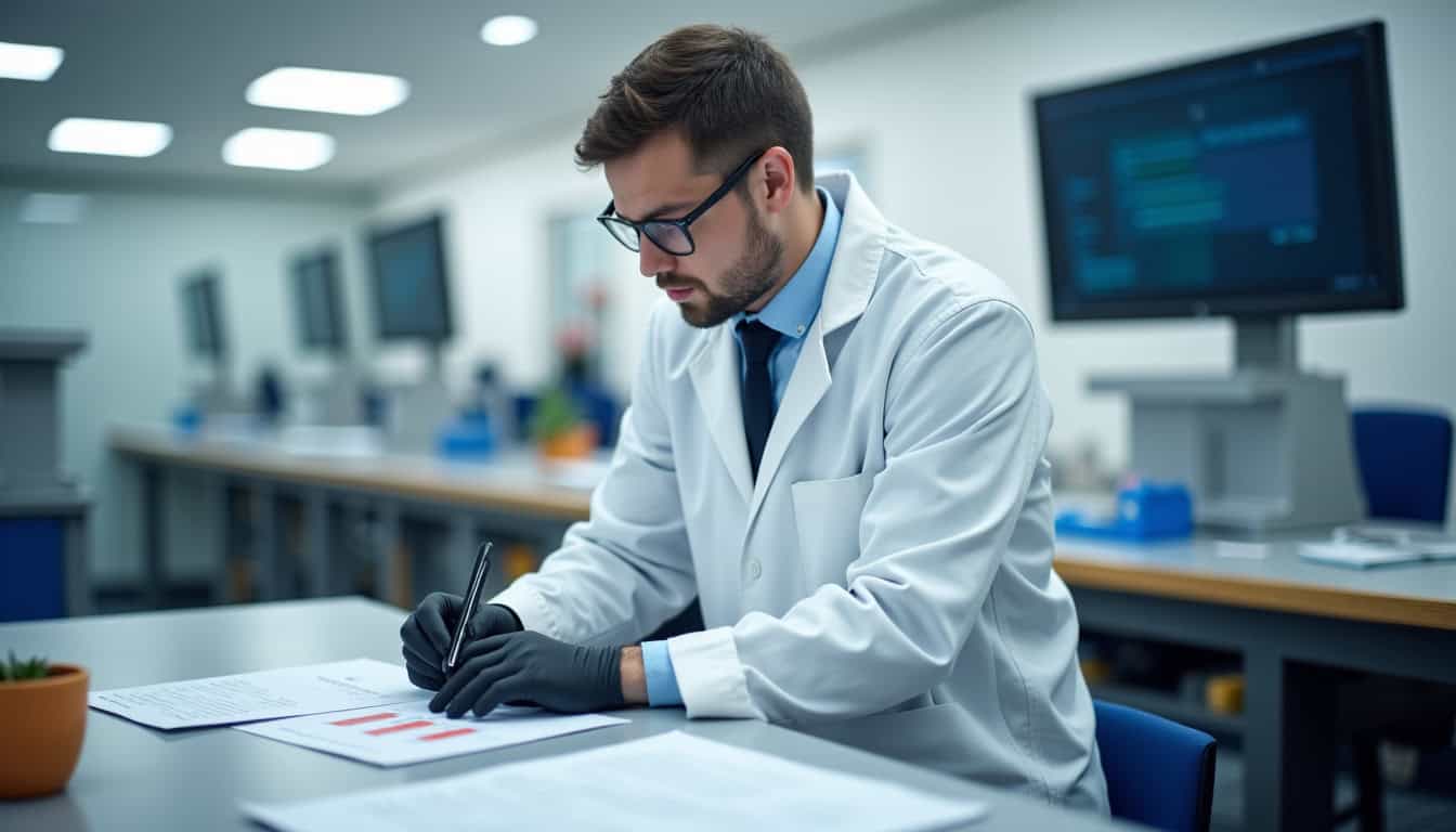 Technicien en train d