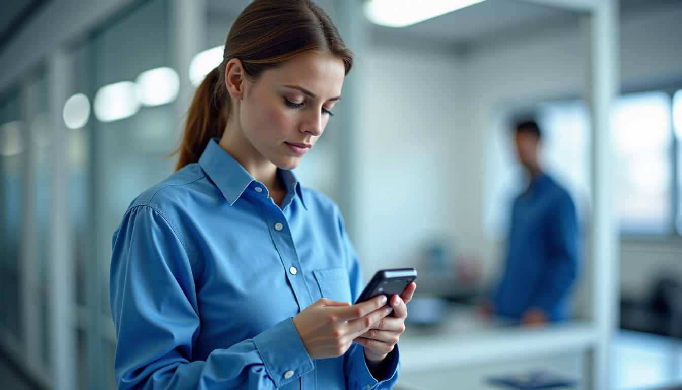 Technicien en train d