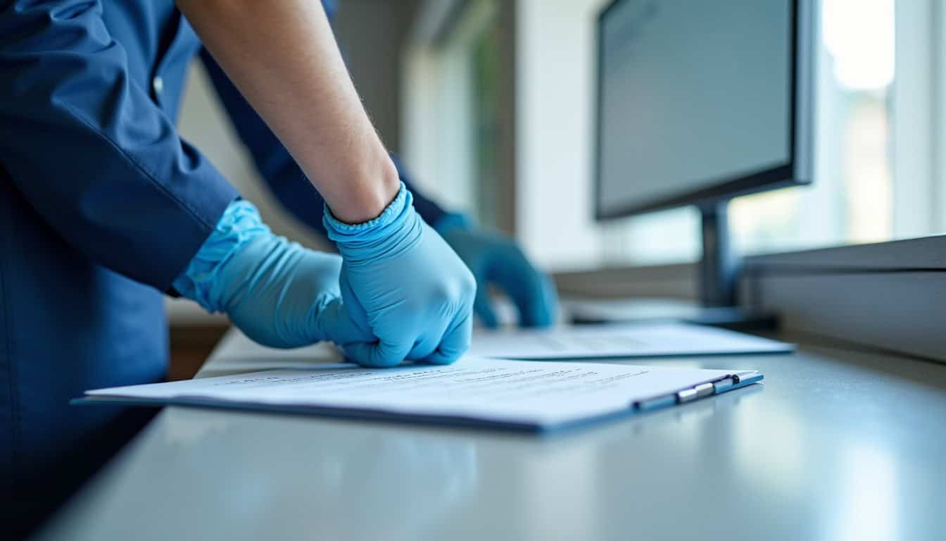 Technicien en train d