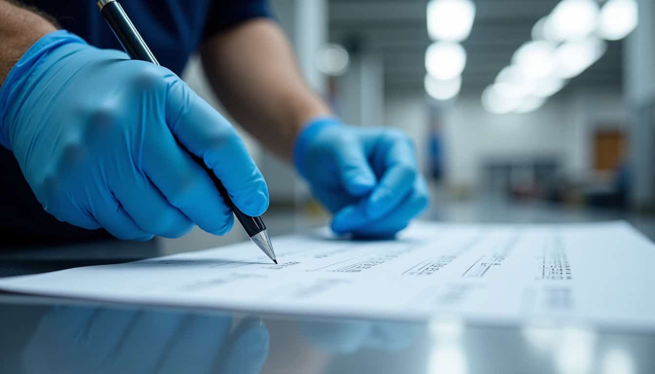 Technicien en train d