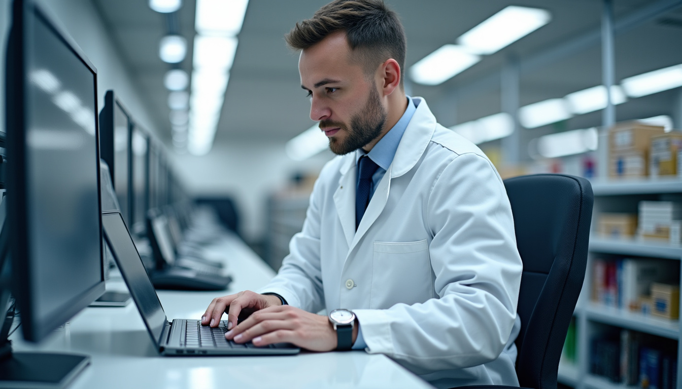 Technicien en train d