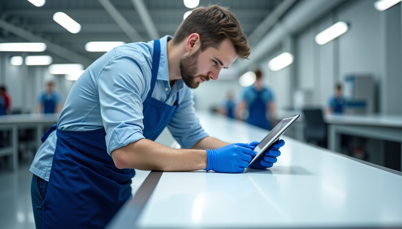 Technicien en train d