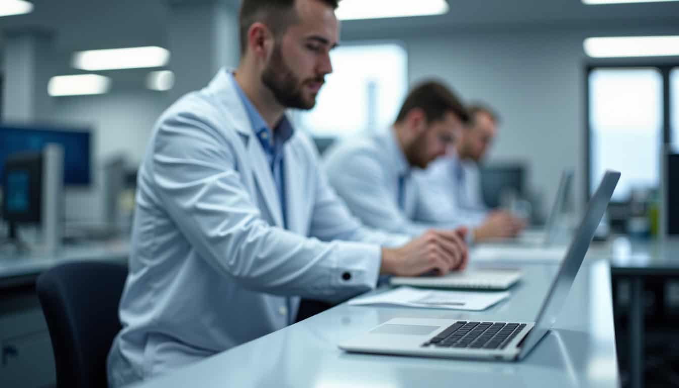 Technicien en train d