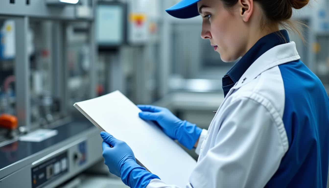 Technicien en train d