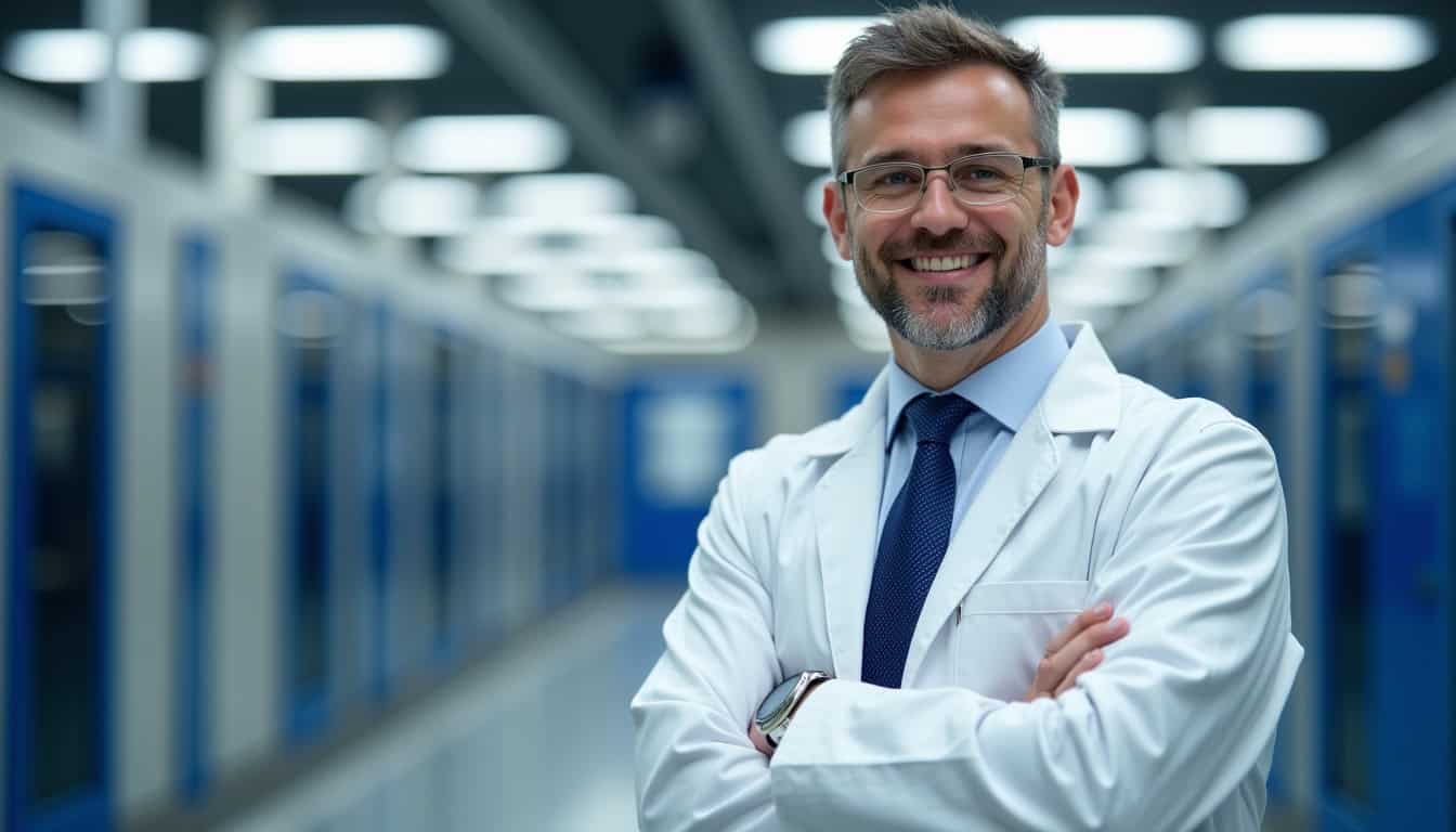 Technicien en train d