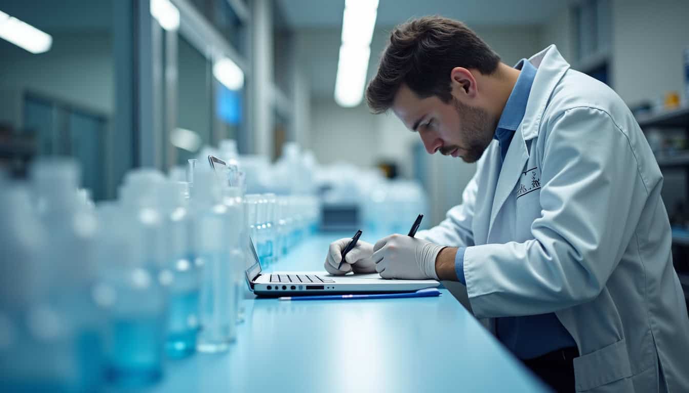 Technicien en train d