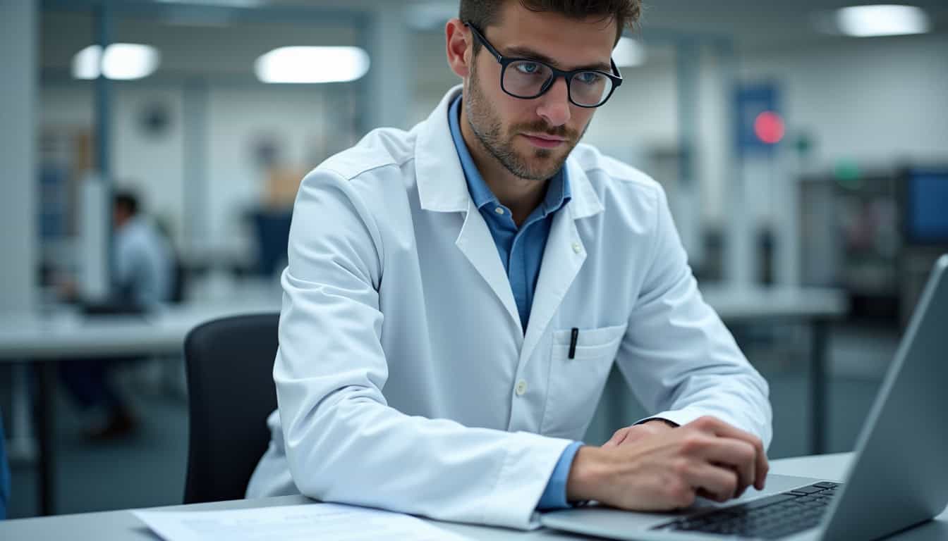 Technicien en train d