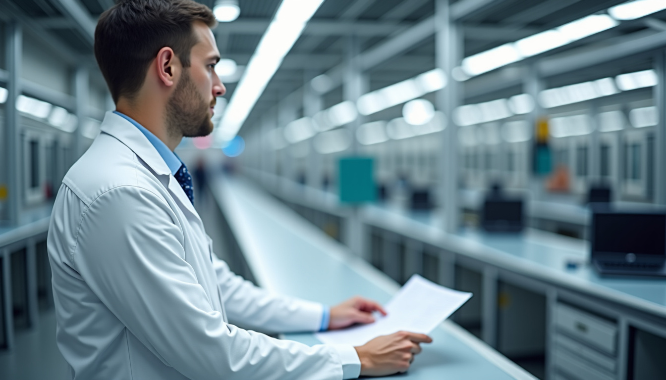 Technicien en train de prendre les mesures d